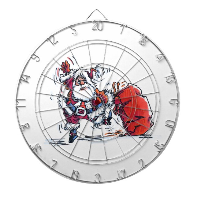 Angry Santa dartboard Dartscheibe (vorne)