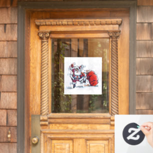 Angry Santa Fensterklemme Fensteraufkleber