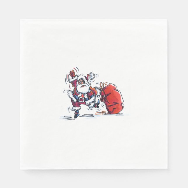 Angry Santa Lunch Papierservietten (Vorderseite)