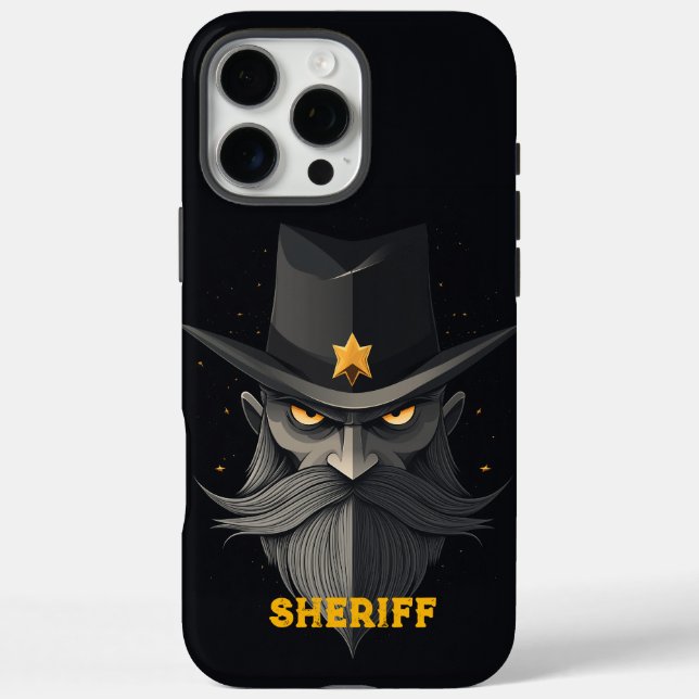 Angry Sheriff Black Case-Mate iPhone Hülle (Rückseite)