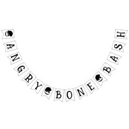 Angry Skeleton Bone Bash Halloween Wimpelkette