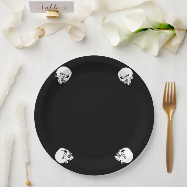 Angry Skeleton Halloween-Party Paper Plate Pappteller (Hochzeit)
