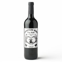 Angry Skeleton Halloween-Party Weinetikett