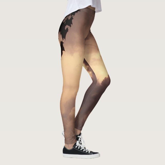 Angry Sky Gold und schwarze Leggings (Rechts)