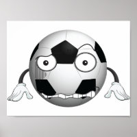 Angry Soccer Ball Poster