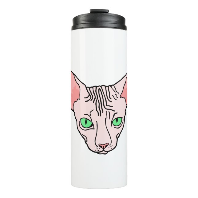 Angry Sphynx Sphinx Cat Pet Thermosbecher (Vorderseite)