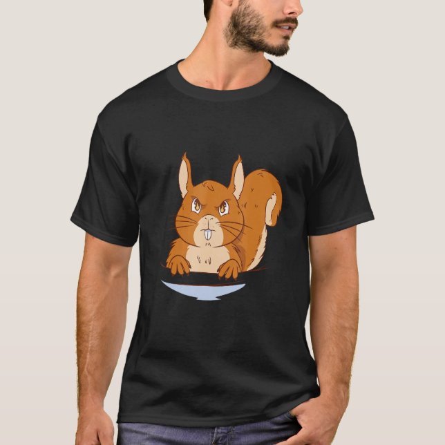 Angry Squirrel Front in the pocket T-Shirt (Vorderseite)