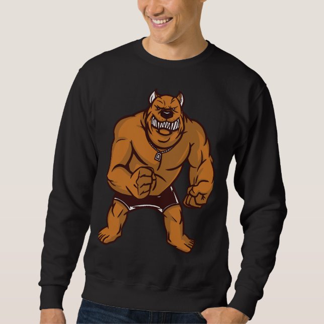 Angry Strong Pitbull Sweatshirt (Vorderseite)