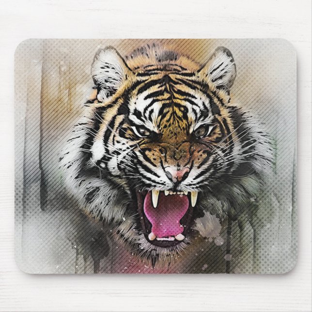Angry Tiger Mousepad (Vorne)