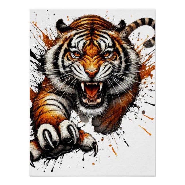 Angry Tiger Poster (Vorderseite)
