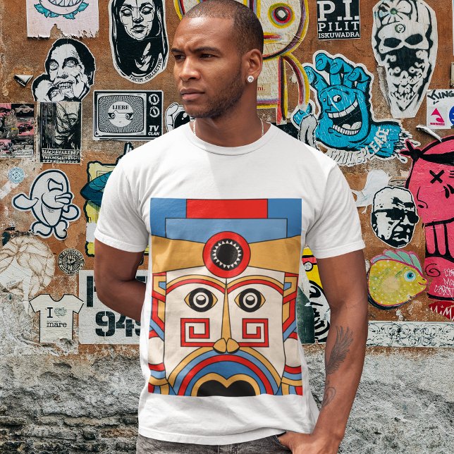 Angry Tiki Mask Art T-Shirt (Von Creator hochgeladen)