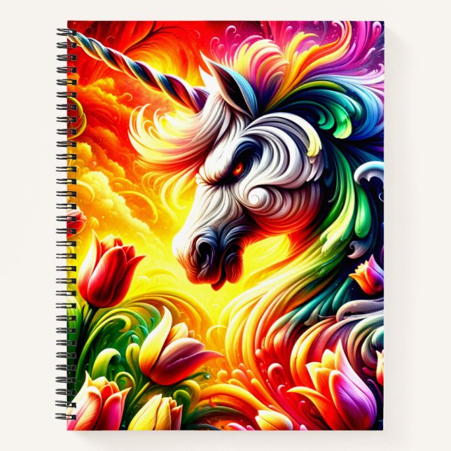 Angry Unicorn Notizbuch (Vorderseite)