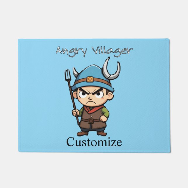 Angry Villager Pitchfork Thunder_Cove Fußmatte (Vorderseite)