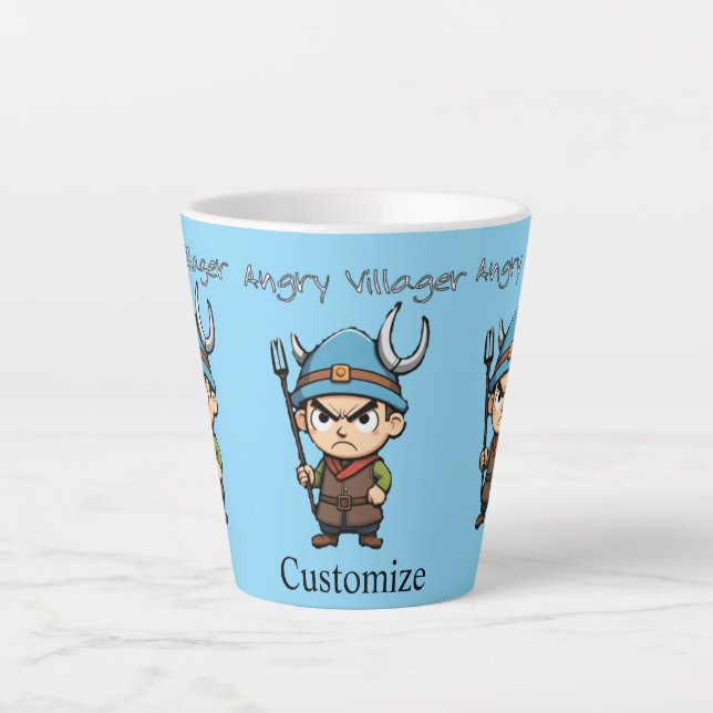 Angry Villager Pitchfork Thunder_Cove Milchtasse (Vorderseite)