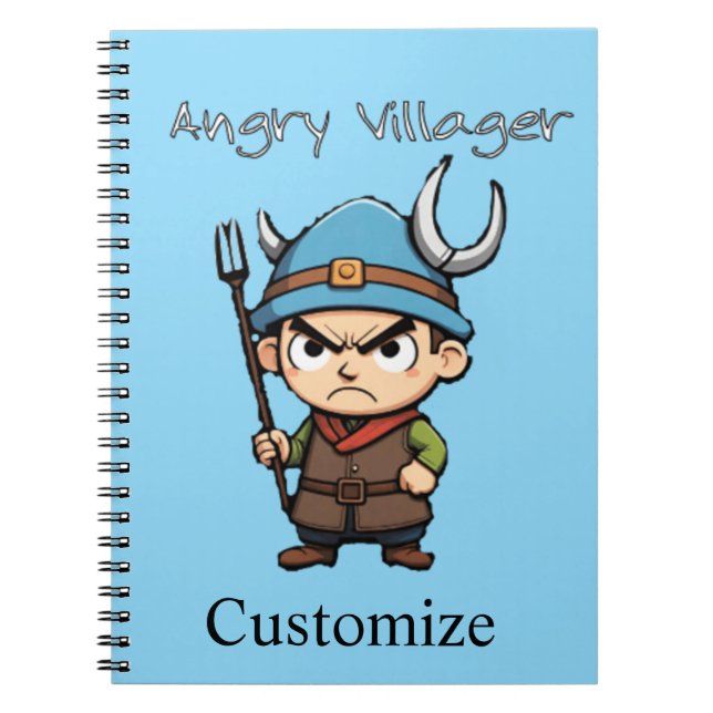 Angry Villager Pitchfork Thunder_Cove Notizblock (Vorderseite)
