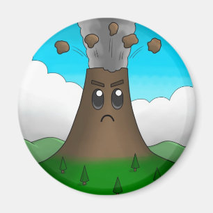Angry Volcano Magnet