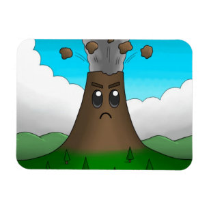 Angry Volcano Magnet