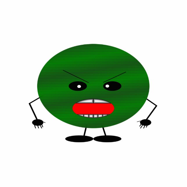 Angry Watermelon von Kenneth Yoncich Fotoskulptur Schlüsselanhänger (Vorne)