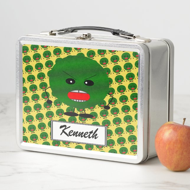 Angry Watermelon von Kenneth Yoncich Metall Lunch Box (Beispiel)