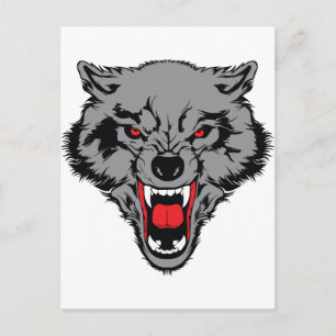 Angry Wolf Postkarte