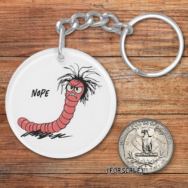 Angry Worm Zeichne Sarcastic Phrase Bag Charm Schlüsselanhänger (Von Creator hochgeladen)