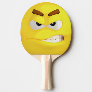 Angry Yellow Emoji Ping-Pong Paddle Tischtennis Schläger