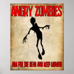 'Angry Zombies' Poster Angry Johnny