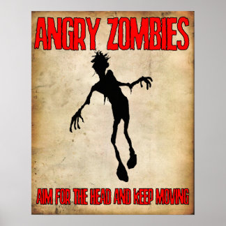 'Angry Zombies' Poster Angry Johnny