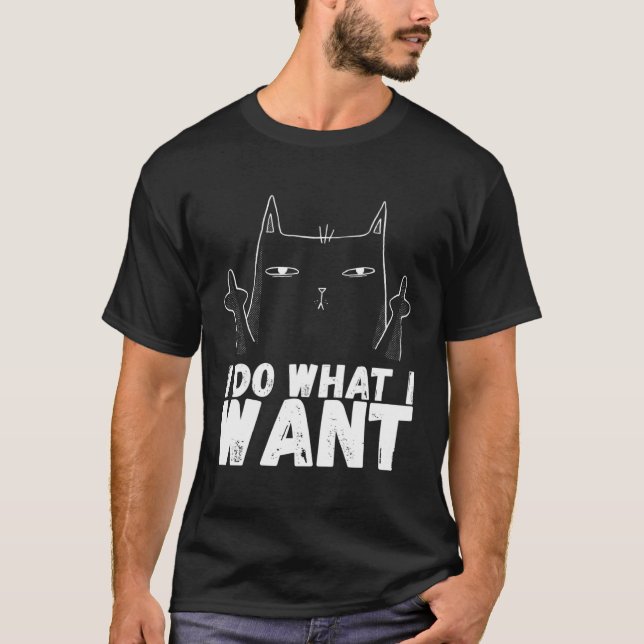 Angrycats  Sarcastic Cat  Black Cat Humor  1 T-Shirt (Vorderseite)