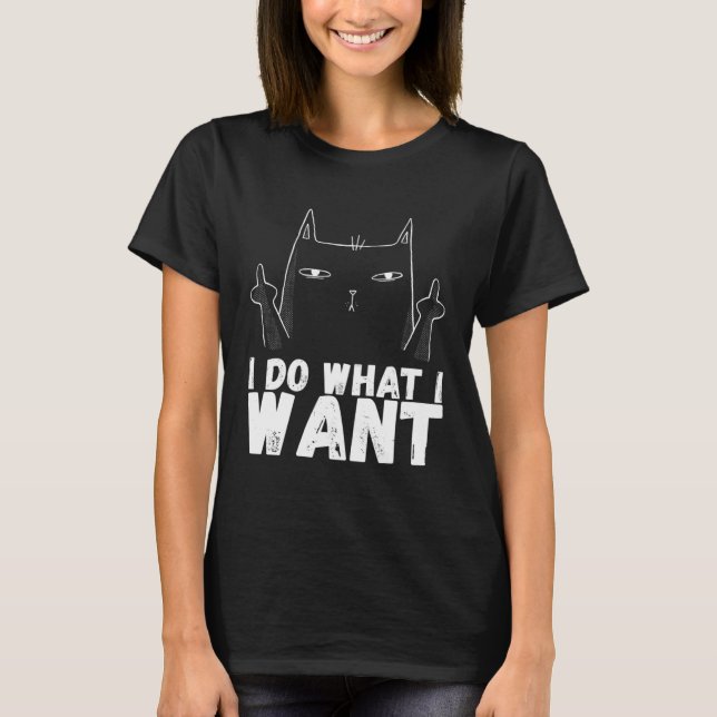 Angrycats  Sarcastic Cat  Black Cat Humor  1 T-Shirt (Vorderseite)