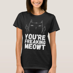 Angrycats  Sarkastische Katze  Schwarze Katze Humo T-Shirt