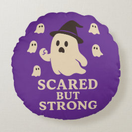 Angst, aber stark rundes kissen