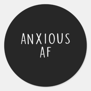 Angst Angst Panik Stress psychische Gesundheit Awa Runder Aufkleber