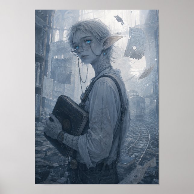 Angst / Archivar / Bibliotheksplakat Poster (Vorne)
