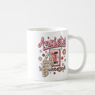 Angst auf lustigem Schalter ein und aus Mental Hea Kaffeetasse