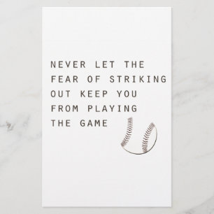 Angst davor, im inspirierenden modernen Baseball z