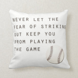 Angst davor, im inspirierenden modernen Baseball z Kissen