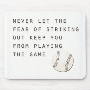 Angst davor, im inspirierenden modernen Baseball z Mousepad