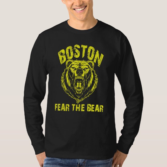 Angst, der Bärenhockey sei auf Boston Bruin Wild a T-Shirt (Vorderseite)