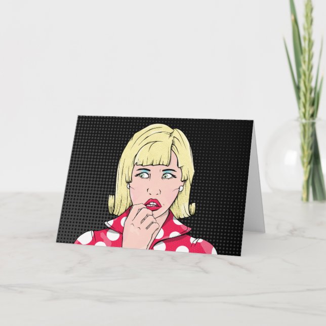 Angst Frau Karte (Vorderseite)