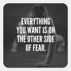 ANGST - Frauenarbeit Motivierend Quadratischer Aufkleber