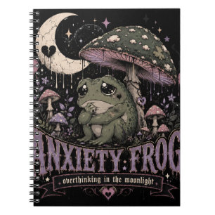 Angst Frosch Grübeln Mondlicht Design Notizblock