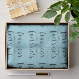 Angst hasst Fakten 12 Step Slogan Blue Seidenpapier