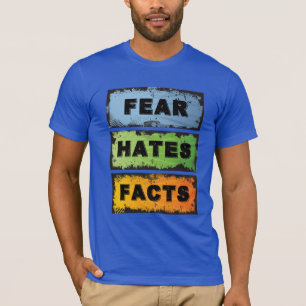 Angst hasst Fakten Lustige 12-Schritte-Erholung T-Shirt