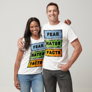 Angst hasst Fakten Lustiger Slogan zur 12-Schrit T-Shirt