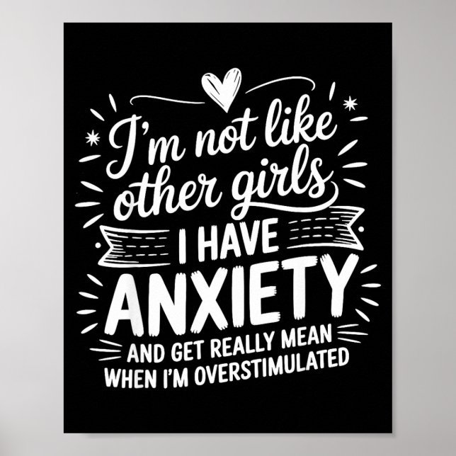 Angst Humor für Frauen mit Überstimulation  Poster (Vorne)
