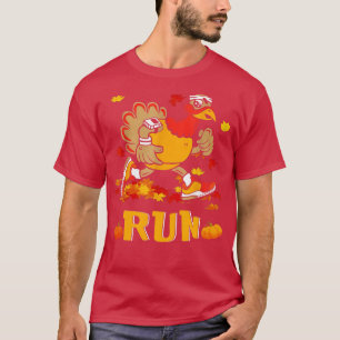 Angst in der Türkei Lauf lustigen Erntedank Runnin T-Shirt
