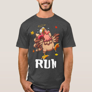 Angst in der Türkei Lauf lustigen Erntedank Runnin T-Shirt
