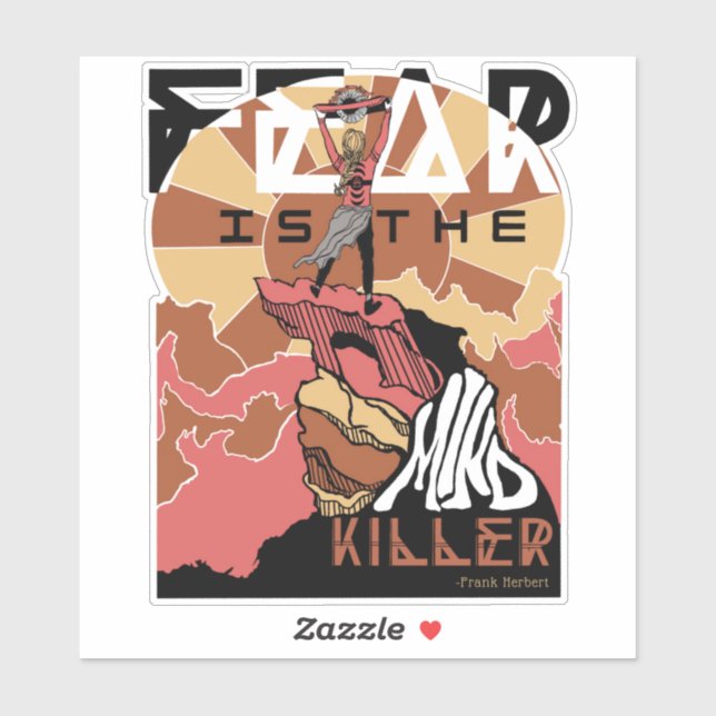 Angst ist der Sticker für den Mind Killer (Blatt)