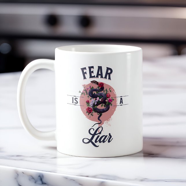 Angst ist ein Motivierend Zitat Kaffeetasse (Von Creator hochgeladen)